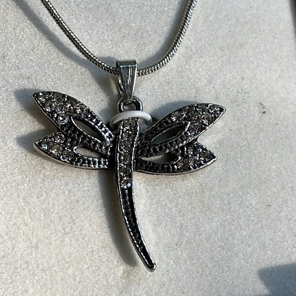 Vintage Cote d’ Azure Silver Plated Dragonfly Necklace, Bracelet, Watch Set - Picture 3 of 16